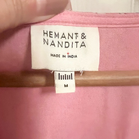 Hemant & Nandita pink metallic embroidered tiered Mini Dress size M - Picture 7 of 14